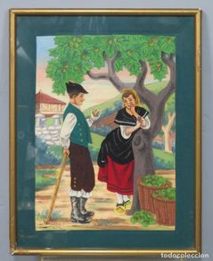 Art: COLLAGE COSTUMRBISTA GALLEGO. DE LA CAMPA. AÑOS 20-30